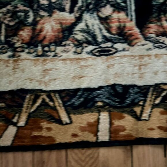 Vintage "The Last Supper" Tapestry from Italy, 38.5" x 20" - Picture 6 of 10